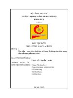 BÀI TẬP LỚN ĐO LƯỜNG VÀ CẢM BIẾN : Tìm hiểu, phân tích, tính tóan hệ thống đo lường cảm biến trong bến xuất xăng dầu cho xe ôtô .