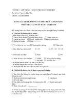 mẫu bảng hỏi có giá trị tham khảo