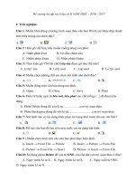 đề cương ôn tập học kì II tin 6