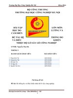 BÀI TẬP LỚN MÔN HỌC ĐO LƯỜNG VÀ CẢM BIẾN : HỆ THỐNG ĐO VÀ ĐIỀU KHIỂN NHIỆT ĐỘ LÒ SẤY GỖ CÔNG NGHIỆP