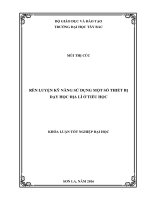 Rèn luyện kĩ năng sử dụng một số thiết bị dạy học địa lí ở tiểu học