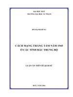Cách mạng tháng tám năm 1945 ở các tỉnh Bắc Trung Bộ