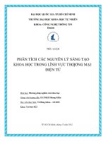 Tiểu luận: Phân tích các nguyên lý sáng tạo khoa học trong lĩnh vực thương mại điện tử