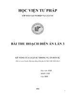 Thu hoạch diễn án dân sự hồ sơ 11 tranh chấp hợp đồng thầu phụ synthetic lớp luật sư học viện tư pháp 