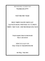 Phát triển nguồn nhân lực tại ngân hàng TMCP đầu tư và phát triển việt nam   chi nhánh quảng ngãi 