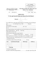 Mẫu số 16/TB-ĐKT: Thông báo người nộp thuế không hoạt động tại địa chỉ đã đăng ký