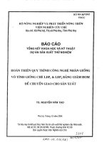 Hoàn thiện công nghệ nhân giống vô tính giống chè LDP bằng giâm hom để chuyển giao cho sản xuất 