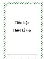 Tiểu luận thiết kế tiệc 