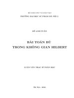 Bài toán bù trong không gian hilbert 