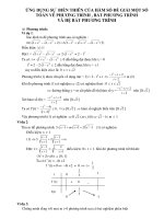 Ứng dụng đạo hàm để giải phương trình, hệ phương trình, tìm GTLN, GTNN