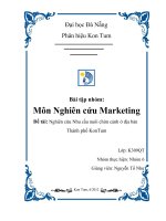 Nghiên cứu marketing đề tài nghiên cứu nhu cầu nuôi chim cảnh ở địa bàn thành phố kontum 