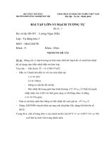 BÀI TẬP LỚN VI MẠCH TƯƠNG TỰ: Dùng các vi mạch tương tự tính toán, thiết kế mạch đo và cảnh báo nhiệt độ sử dụng cảm biến nhiệt điện trở kim loại.