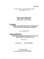 Nghiên cứu các giải pháp khoa học công nghệ và thị trường để nâng cao chất lượng chè xuất khẩu 