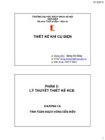 PHẦN 3:  LÝ THUYẾT THIẾT KẾ KCĐ CHƯƠNG 13:  TÍNH TOÁN MẠCH VÒNG DẪN ĐIỆN