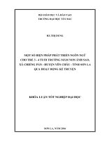 Một số biện pháp phát triển ngôn ngữ cho trẻ (3   4 tuổi) trường mầm non ánh sao, xã chiềng pằn   huyện yên châu   tỉnh sơn la qua tổ chức hoạt động kể chuyện 