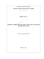 Nghiên cứu biến tính than hoạt tính làm vật liệu hấp phụ hơi thủy ngân 