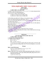 Giáo án tổng hợp kiến thức toán lớp 5 phần một số và chữ số