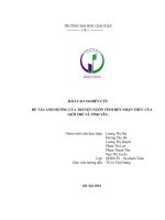 ẢNH HƯỞNG CỦA TRUYỆN NGÔN TÌNH ĐẾN NHẬN THỨC CỦA GIỚI TRẺ VỀ TÌNH YÊU