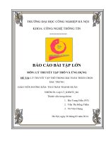 BÁO CÁO BÀI TẬP LỚN MÔN LÝ THUYẾT TẬP THÔ VÀ ỨNG DỤNG: LÝ THUYẾT TẬP THÔ TRONG BÀI TOÁN TRÍCH CHỌN ĐẶC TRƯNG