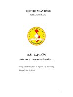 QUY TRÌNH cấp tín DỤNG đối với KHÁCH HÀNG DOANH NGHIỆP của AGRIBANK