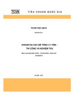 TCVN 7201:2015 KHOAN HẠ CỌC BÊ TÔNG LY TÂM  THI CÔNG VÀ NGHIỆM THU