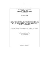 THỰC TRẠNG SỬ DỤNG PHƯƠNG PHÁP THẨM ĐỊNH GIÁ TRỊ BẤT ĐỘNG SẢN TẠI CÔNG TY CỔ PHẨN ĐỊNH GIÁ VÀ DỊCH VỤ TÀI CHÍNH VIỆT NAM – CHI NHÁNH MIỀN TRUNG  TÂY NGUYÊN