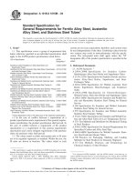 Tiêu chuẩn ASTM A 1016A 1016M: Standard Specification for General Requirements for Ferritic Alloy Steel, Austenitic Alloy Steel, and Stainless Steel Tubes