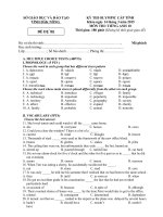 Đề thi olympic tiếng anh lớp 10  đề dự bị