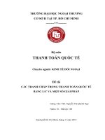 Các tranh chấp trong thanh toán quốc tế bằng LC và một số giải pháp