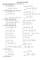 Bài tập căn thức lớp 9  Ôn tập tuyển sinh