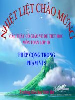 Bài giảng Toán 1 chương 2 bài 5: Phép cộng trong phạm vi 5