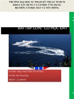 BÀI TẬP LỚN CƠ HỌC ĐẤT  ĐH SƯ PHẠM KỸ THUẬT