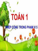 Bài giảng Toán 1 chương 2 bài 5: Phép cộng trong phạm vi 5