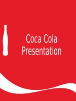 Cocacola presentation  Bài thuyết trình về Cocacola bằng tiếng anh