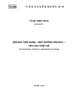 TIÊU CHUẨN QUỐC GIA TCVN 10907 : 2015 SÂN BAY DÂN DỤNG  MẶT ĐƯỜNG SÂN BAY  YÊU CẦU THIẾT KẾ
