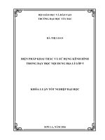 Biện pháp khai thác và sử dụng kênh hình trong dạy học nội dung địa lí lớp 5 