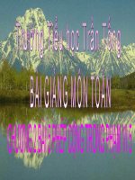 Bài giảng Toán 1 chương 2 bài 5: Phép cộng trong phạm vi 5