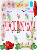 Bài giảng Toán 1 chương 2 bài 3: Phép cộng trong phạm vi 4