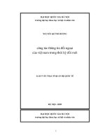 Công tác thông tin đối ngoại của việt nam trong thời kỳ đổi mới