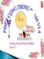 Bài giảng Toán 1 chương 2 bài 3: Phép cộng trong phạm vi 4