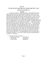 Báo cáo đồ án  ỨNG DỤNG PHẦN mềm PROTEUS TRONGTHIẾT kế và mô PHỎNG MẠCH điện tử