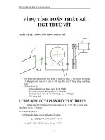 VÍ DỤ TÍNH TOÁN THIẾT KẾ HGT TRỤC VÍT