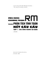 ỨNG DỤNG CHƯƠNG TRÌNH RM TRONG PHÂN TÍCH TÍNH TOÁN KẾT CẤU CẦU TẬP 1