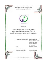 THỰC TRẠNG KỸ NĂNG TỰ HỌC CỦA SINH VIÊN SƯ PHẠM VẬT LÝ TRƯỜNG ĐẠI HỌC GIÁO DỤC  ĐHQGHN
