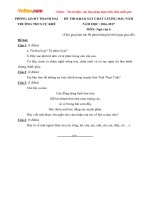 Đề thi khảo sát chất lượng đầu năm môn Ngữ văn lớp 6 trường THCS Cự Khê, Hà Nội năm học 2016 - 2017