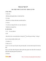 Giáo án Vật lý 9 bài 2: Điện trở của dây dẫn - Định luật ôm