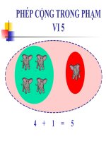 Bài giảng Toán 1 chương 2 bài 5: Phép cộng trong phạm vi 5