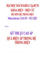 KỸ THUẬT CAO ÁPQUÁ ĐIỆN ÁP TRONG HỆ THỐNG ĐIỆN