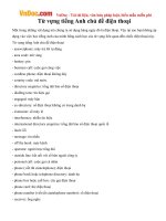 Từ vựng tiếng Anh chủ đề điện thoại