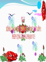 Bài giảng Toán 1 chương 2 bài 5: Phép cộng trong phạm vi 5